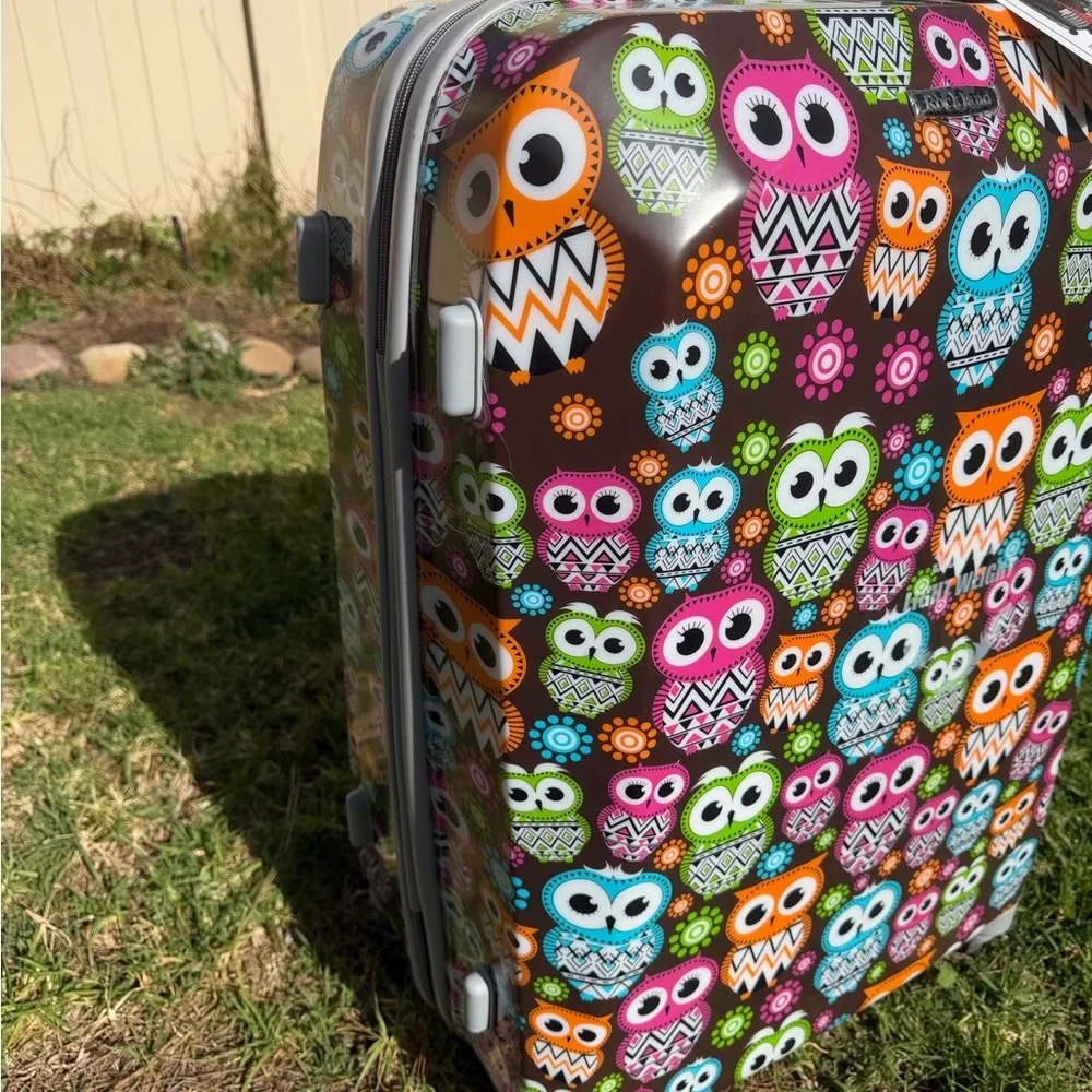 Colorful Owl Pattern Suitcase Cover (includes 2) - Picture 6 of 9